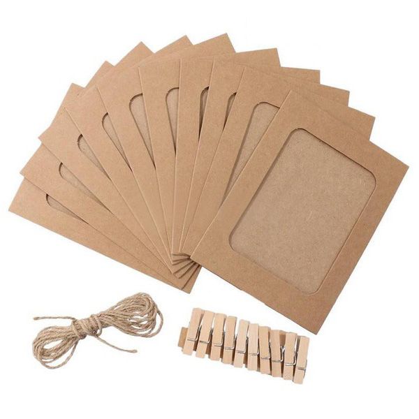 10 Pcs / Set Paper Photo DIY Wall Picture Hanging Frame