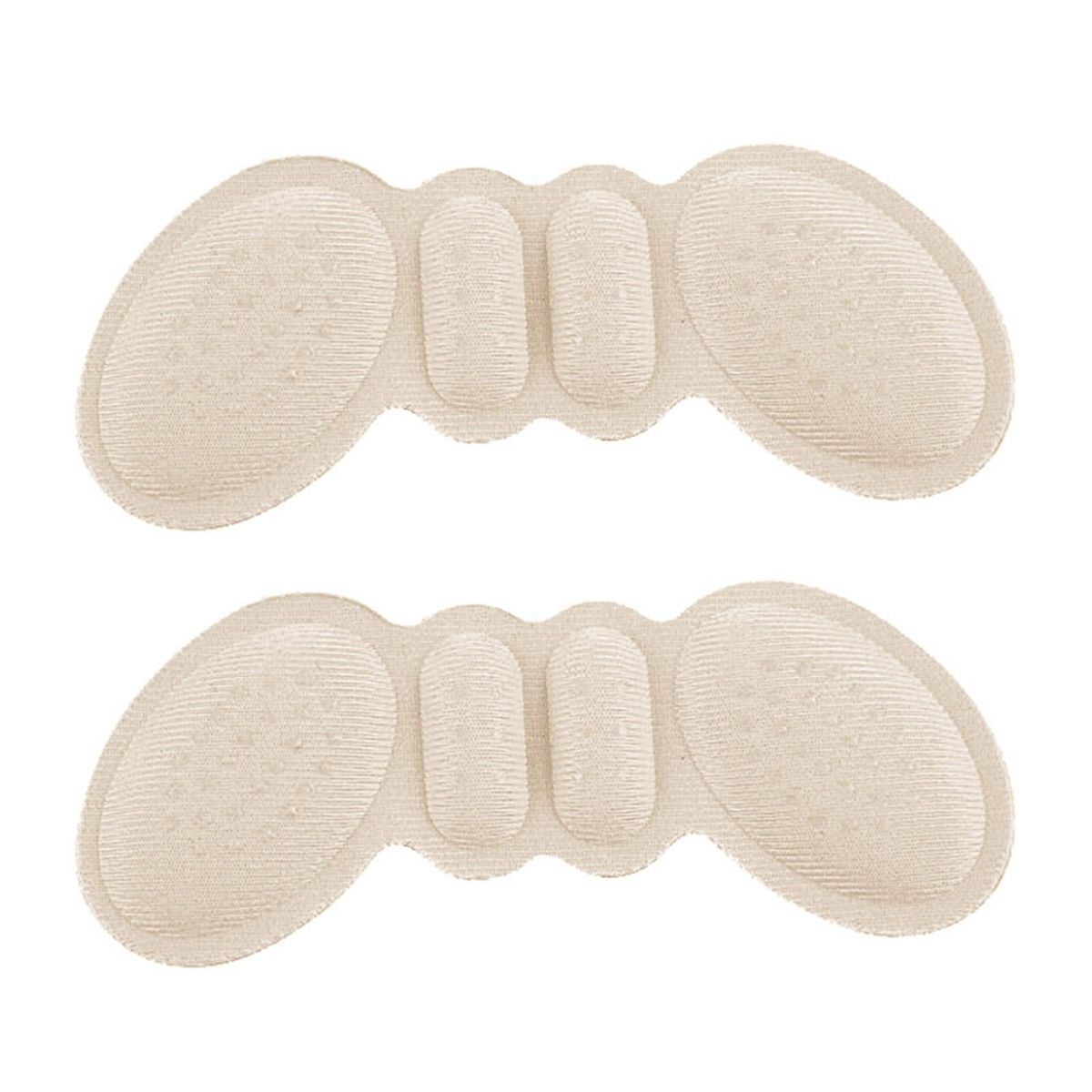 2Pcs Women Butterfly Shape Heel Cushion Pads Anti Beige 6mm Thick