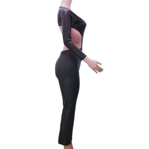 Emfed Celadon Metallic Cutout Jumpsuit