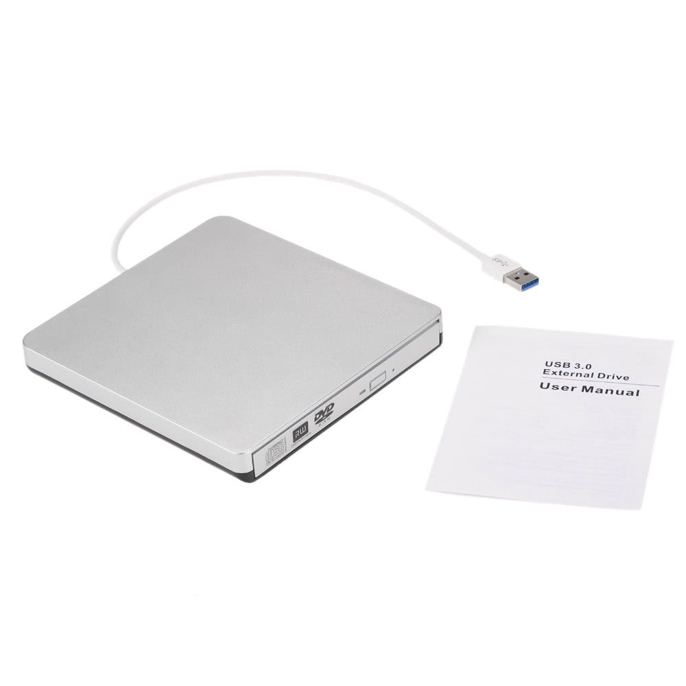 USB 3.0 Portable Ultra Slim External CD-RW DVD-RW CD DVD ROM