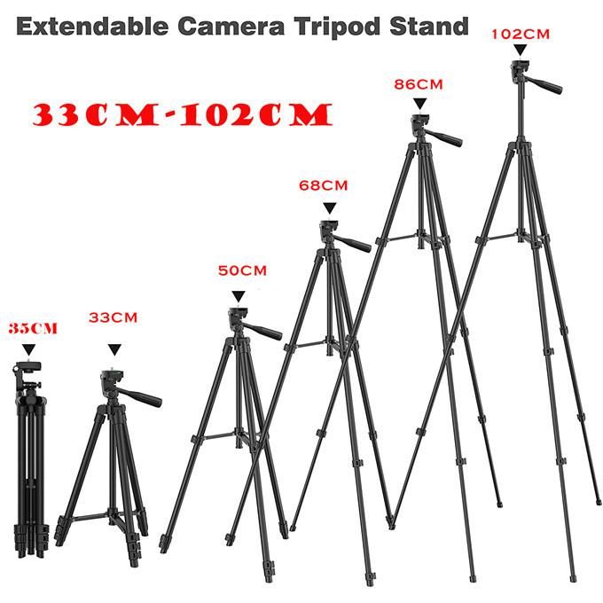 Portable retractable smartphone tripod cell phone holder