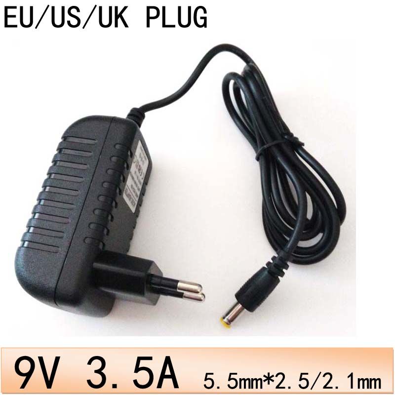 US EU UK Plug AC 100V-240V DC 9V 3500mA Ac Dc Adapter Power