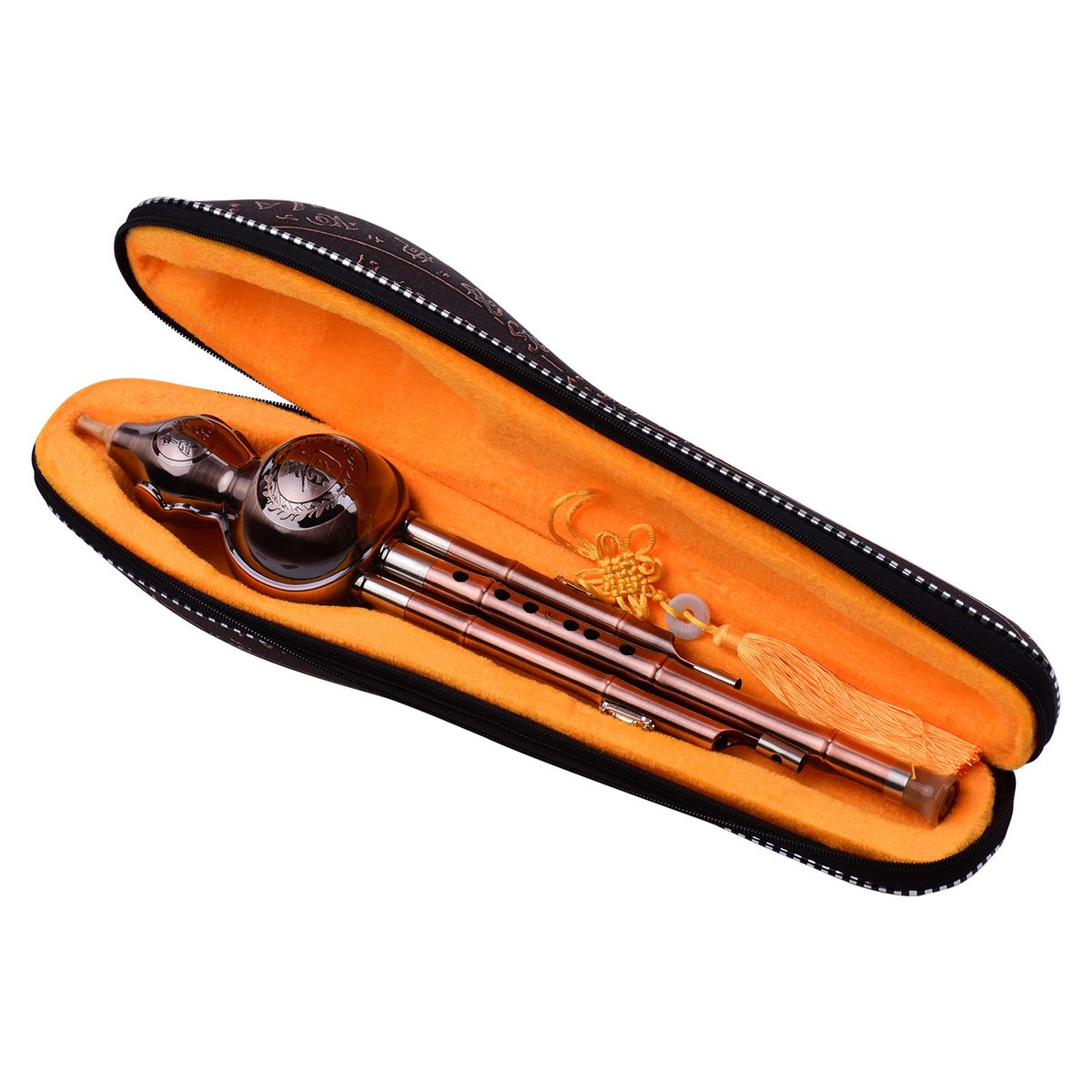 3 Tone C-Key Hulusi Gourd Cucurbit Flute Aluminum With