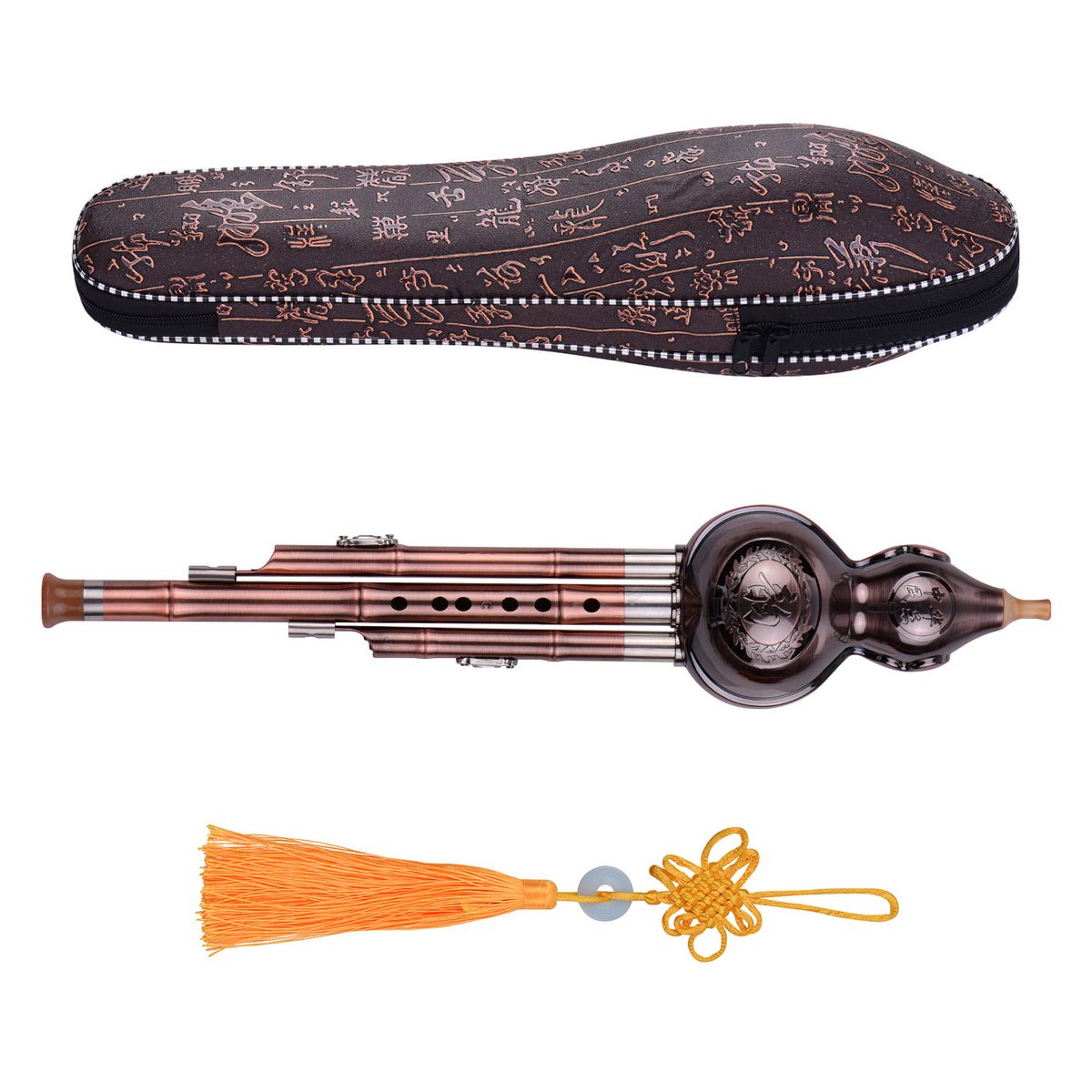 3 Tone C-Key Hulusi Gourd Cucurbit Flute Aluminum With