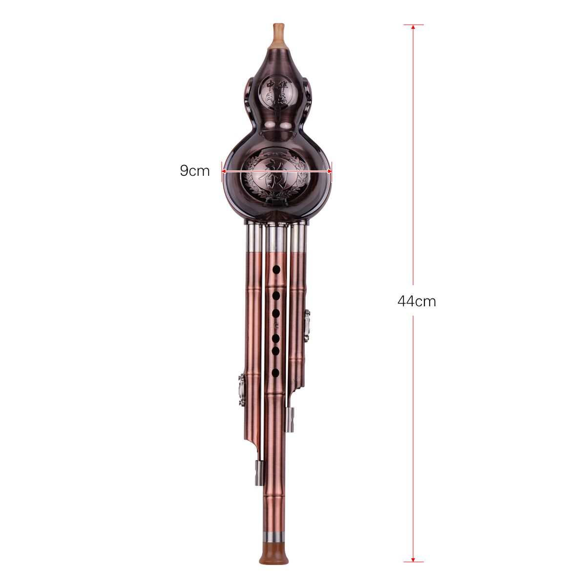 3 Tone C-Key Hulusi Gourd Cucurbit Flute Aluminum With