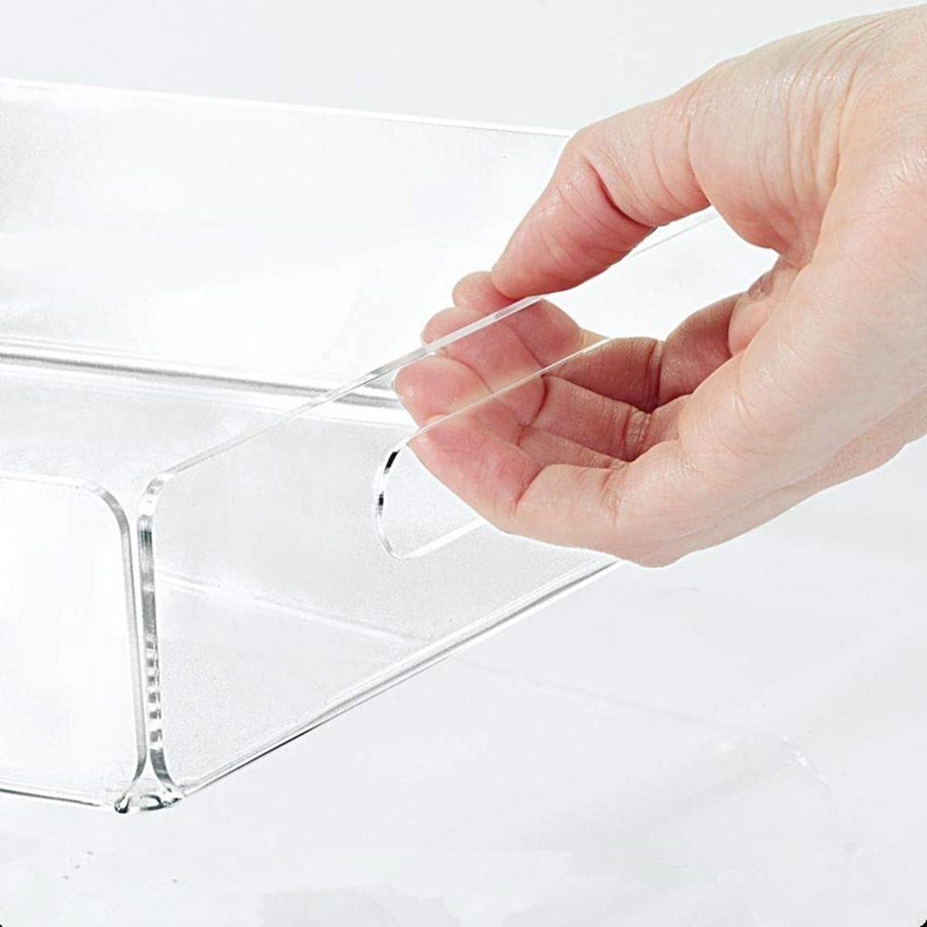 Rectangle Serving Tray Acrylic Decorative Tray Organiser For Clear