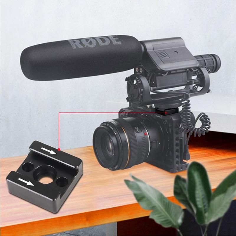 1Set 14 Thread Cold Hot Shoe Mount Adapter for DSLR Camera Cage Flash LED Light Microphone Monitor Mounting