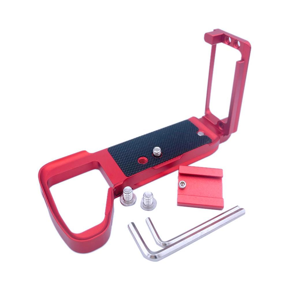 Quick Release L-Bracket with Base for A7S3 A7M4 A1 Photography Camera Grip L-Holder Stardard Base Plate Red