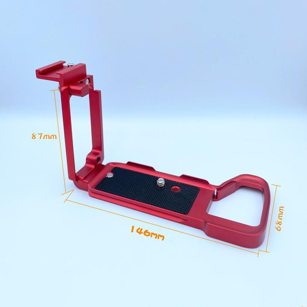 Quick Release L-Bracket with Base for A7S3 A7M4 A1 Photography Camera Grip L-Holder Stardard Base Plate Red