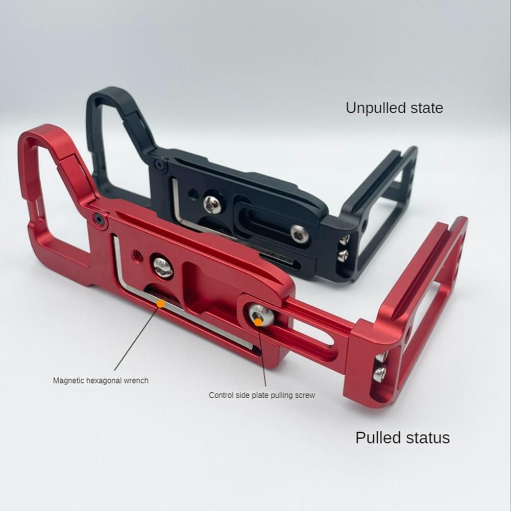 Quick Release L-Bracket for A7S3 A7M4 A1 Photography Camera Grip Quick Release L-Holder Stardard Base Plate Red