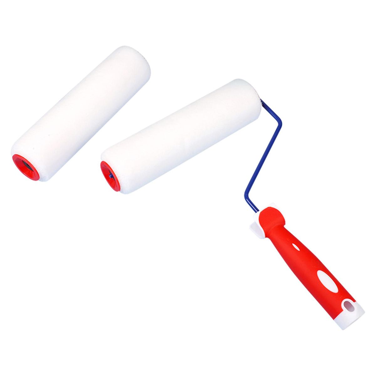 9 Inch Paint Roller with Handle House Paint Brush Roller Frame with 2 Covers Household Painting Tools for Home Decoration Improvement