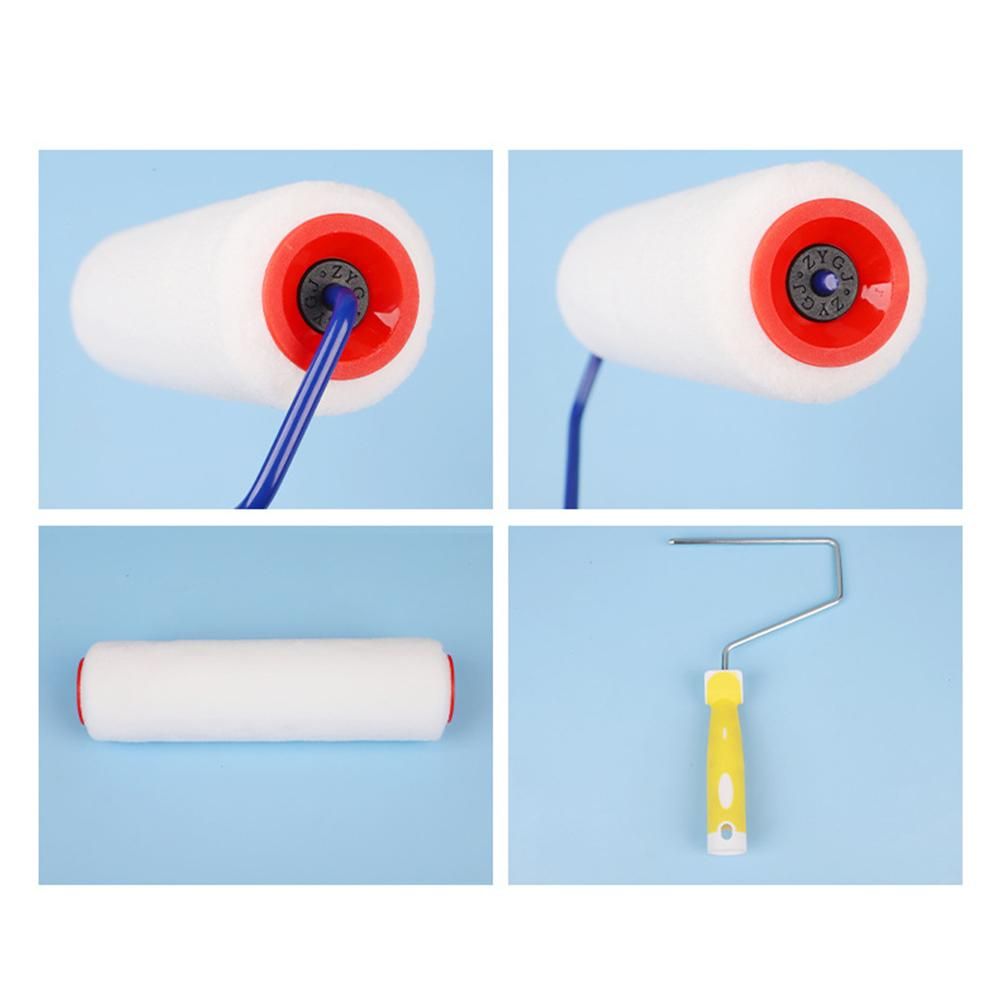 9 Inch Paint Roller with Handle House Paint Brush Roller Frame with 2 Covers Household Painting Tools for Home Decoration Improvement