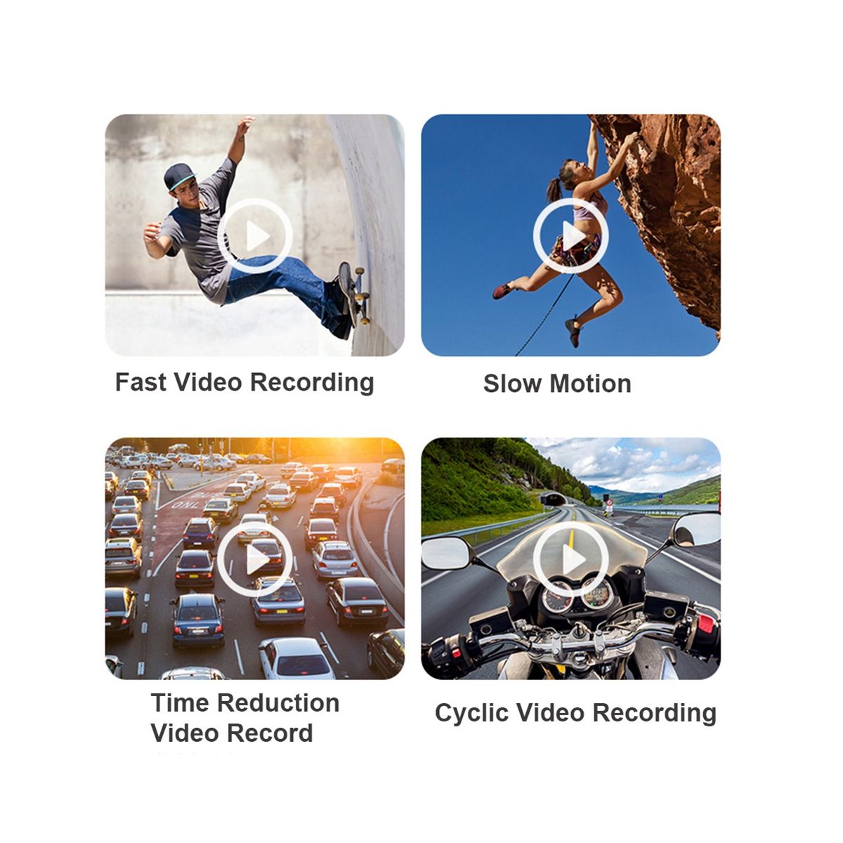 4K 30FPS Head Mounted Camera Wearable WiFi Video Camcorder Camera 120°Wide Angle Lens Anti-Shake APP Control Camera