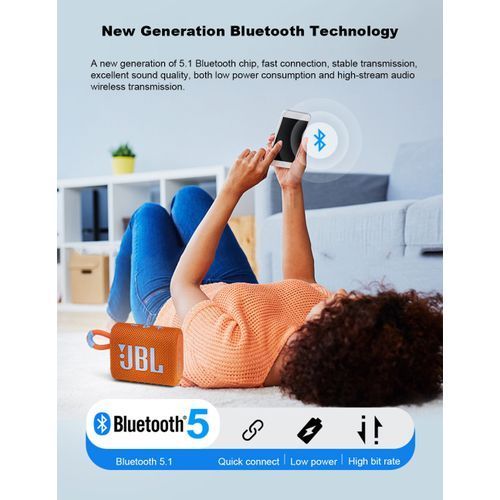 GO3 Portable JBL Bluetooth Speaker - Black