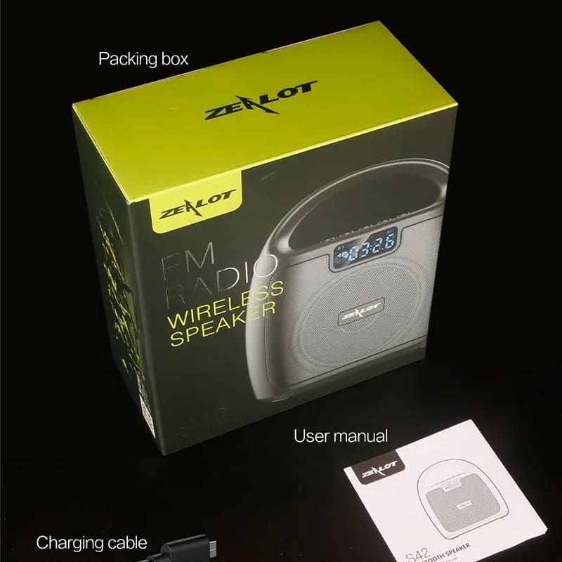 Zealot Wireless FM Radio Portable Speaker
