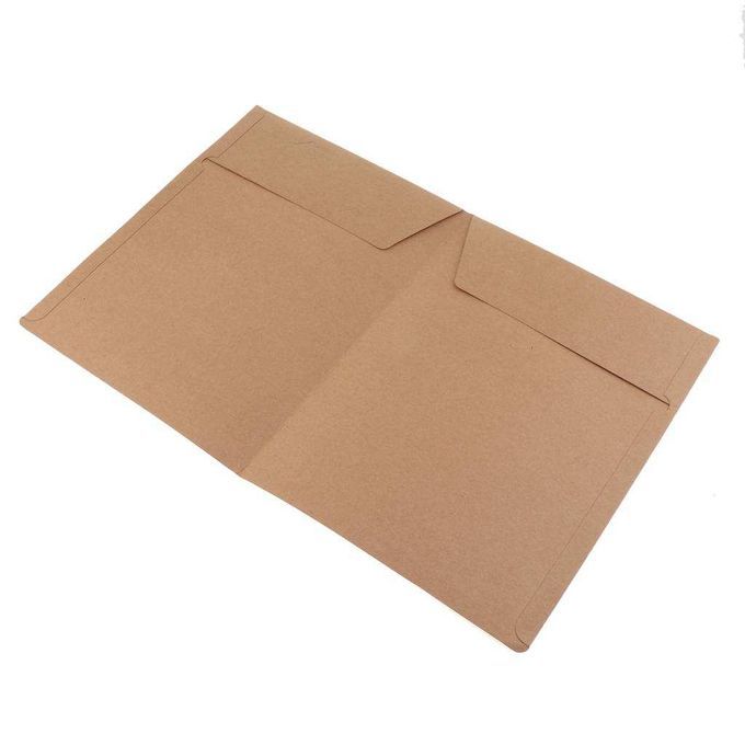 Kraft Paper File Pocket Folders Holders A4 Documents Organizers Brown