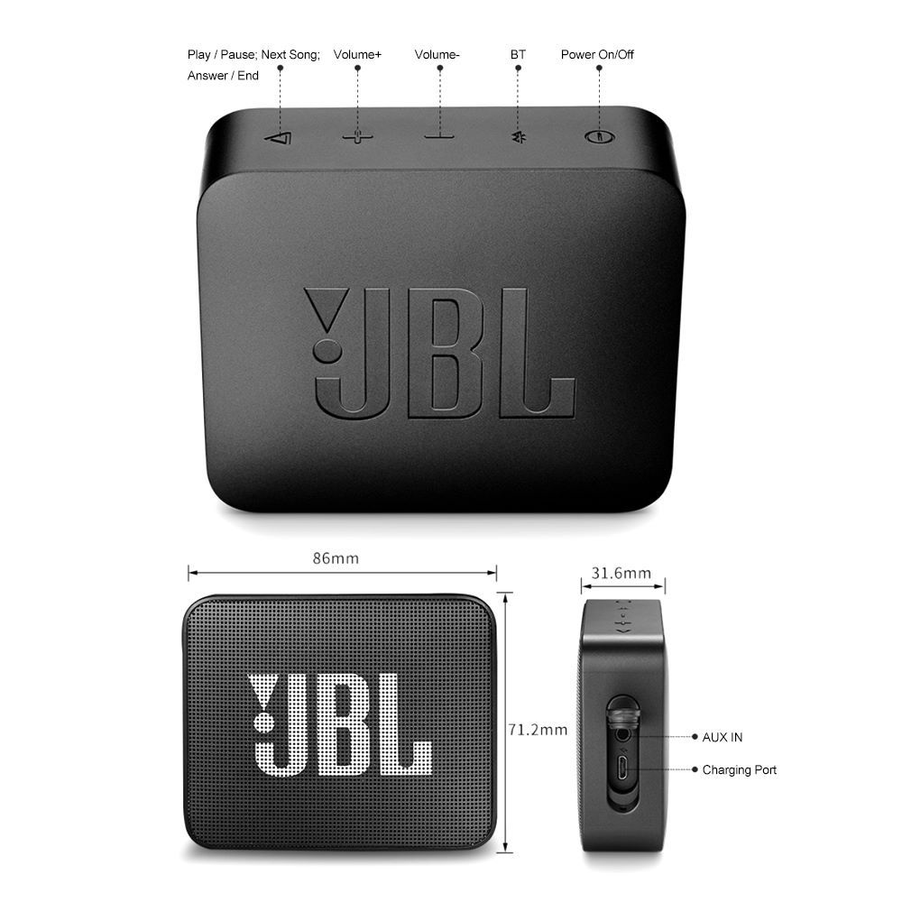 Original JBL GO2 Wireless Bluetooth Speaker- Red