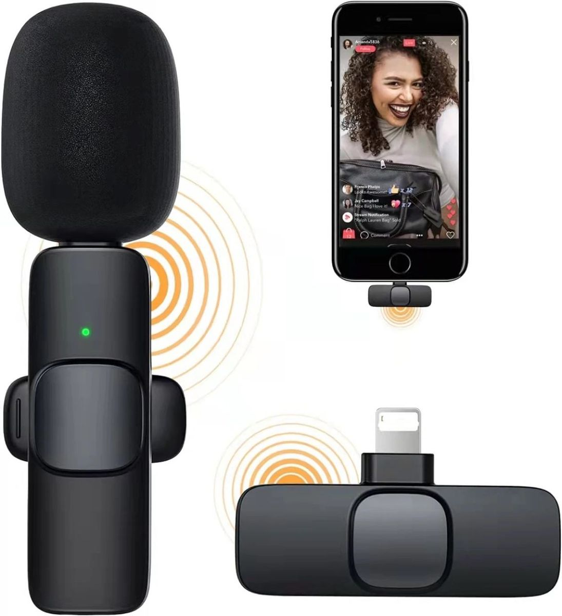 Professional Audio/Video Wireless Microphone For IPhone