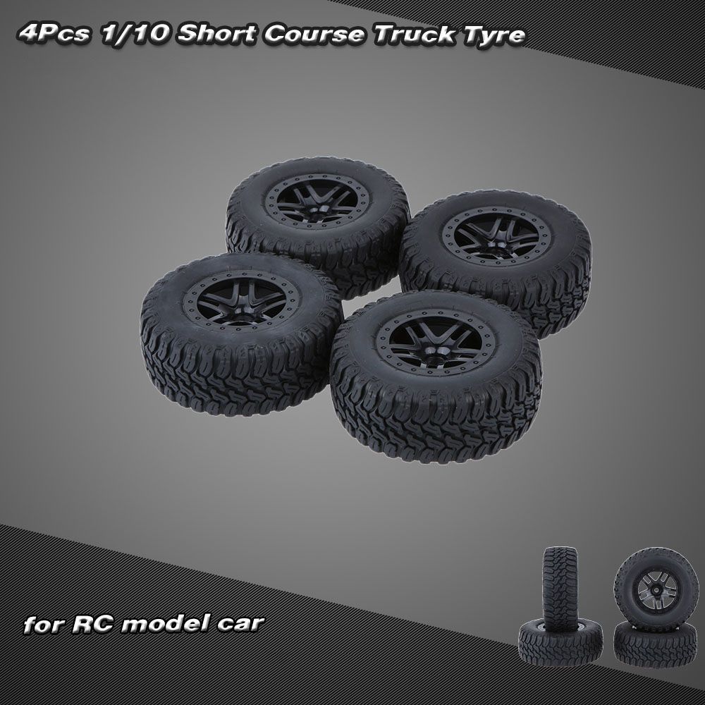 4Pcs/Set 1/10 Short Course Truck Tire Tyres For Traxxas HSP