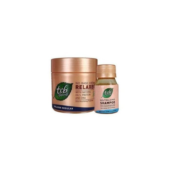 Tcb No Base Creme Relaxer (Regular) 212g + 1 Free Neutralizing Shampoo