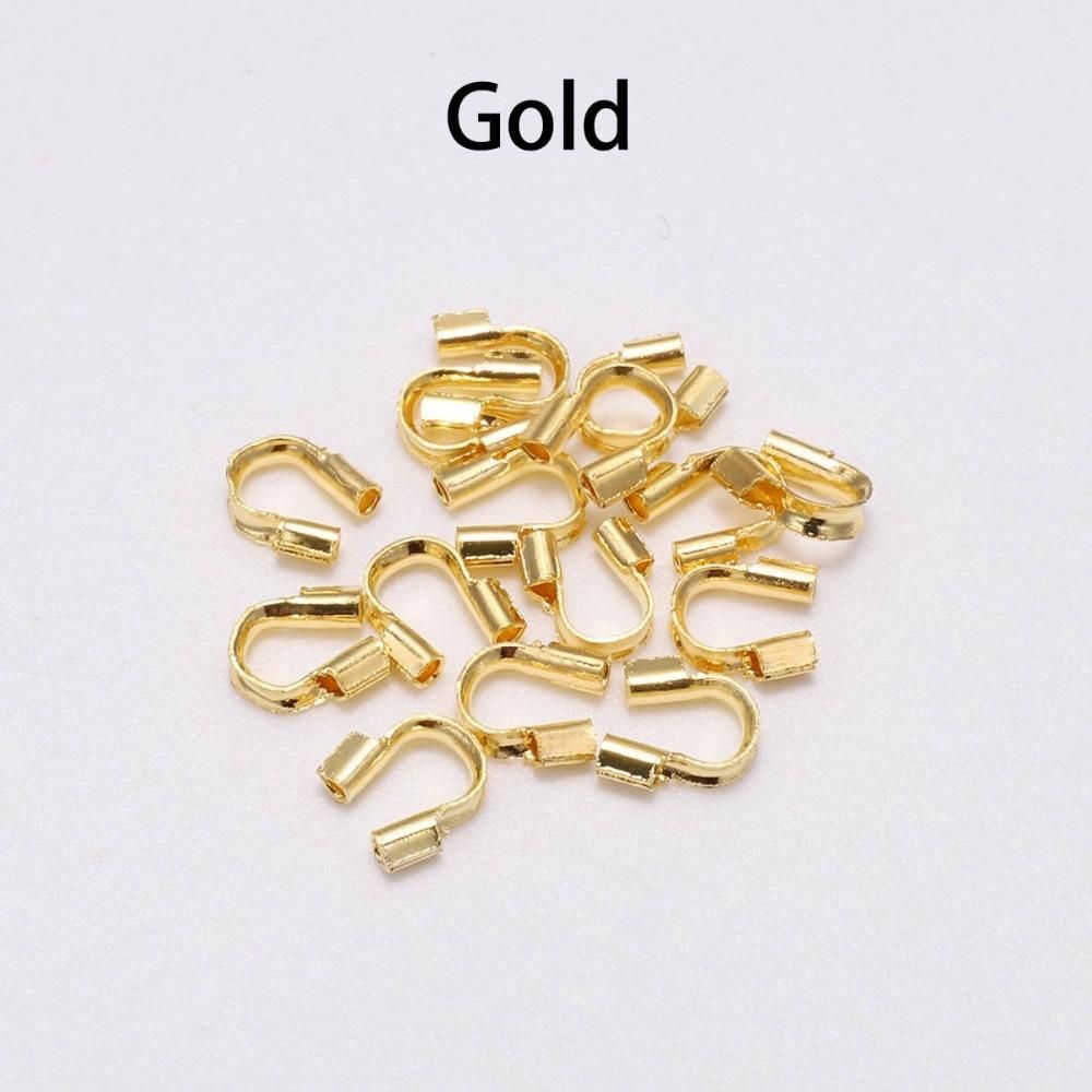 30-100pcs 4.5x4mm Wire Protectors Wire Guard Guardian Protectors loops U Shape Accessories Clasps Connector For Jewelry Making
