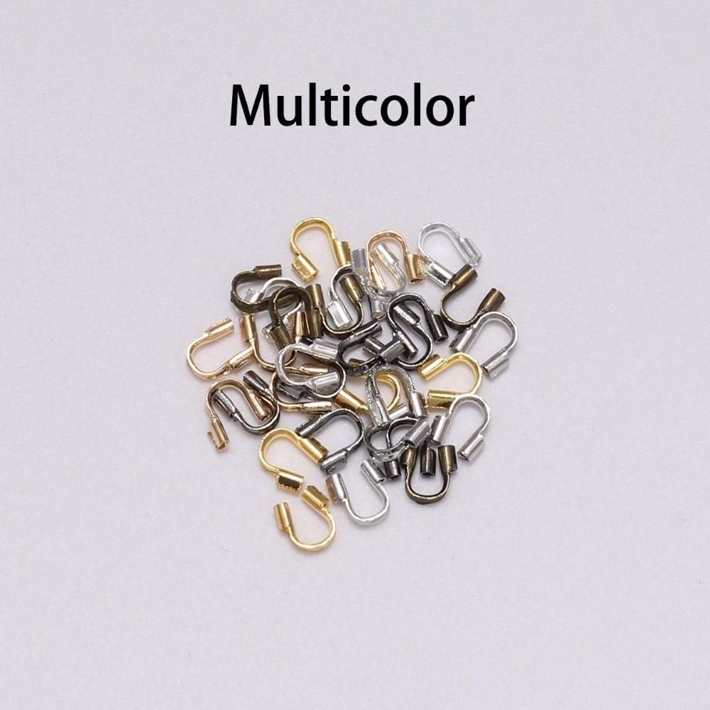 30-100pcs 4.5x4mm Wire Protectors Wire Guard Guardian Protectors loops U Shape Accessories Clasps Connector For Jewelry Making