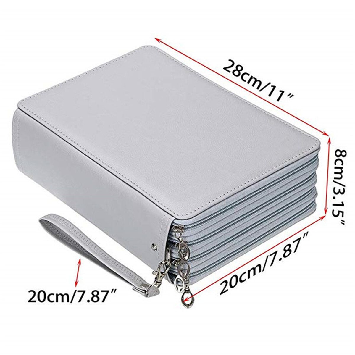 Professional Sketching Drawing Set Art Pencil Kit Artists Graphite 200 Slot Case Grey