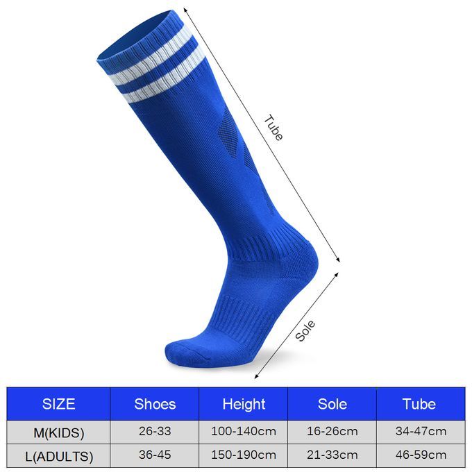 Soccer Socks Skidproof Breathable Footbll Socks Adults-L