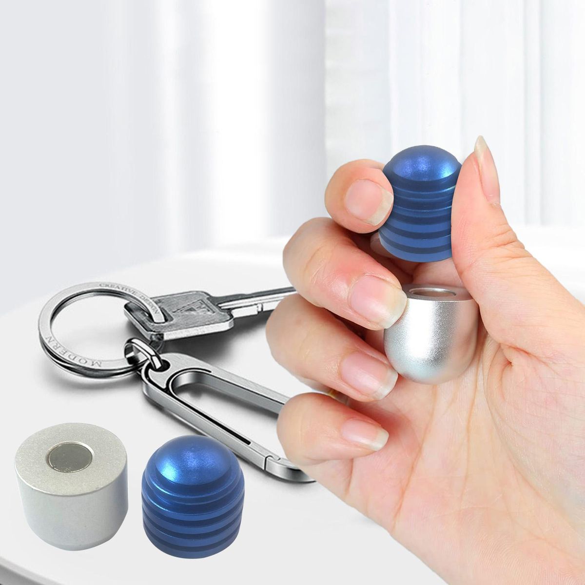 Sensory Toy Flexible EDC Fingertip Toy Blue