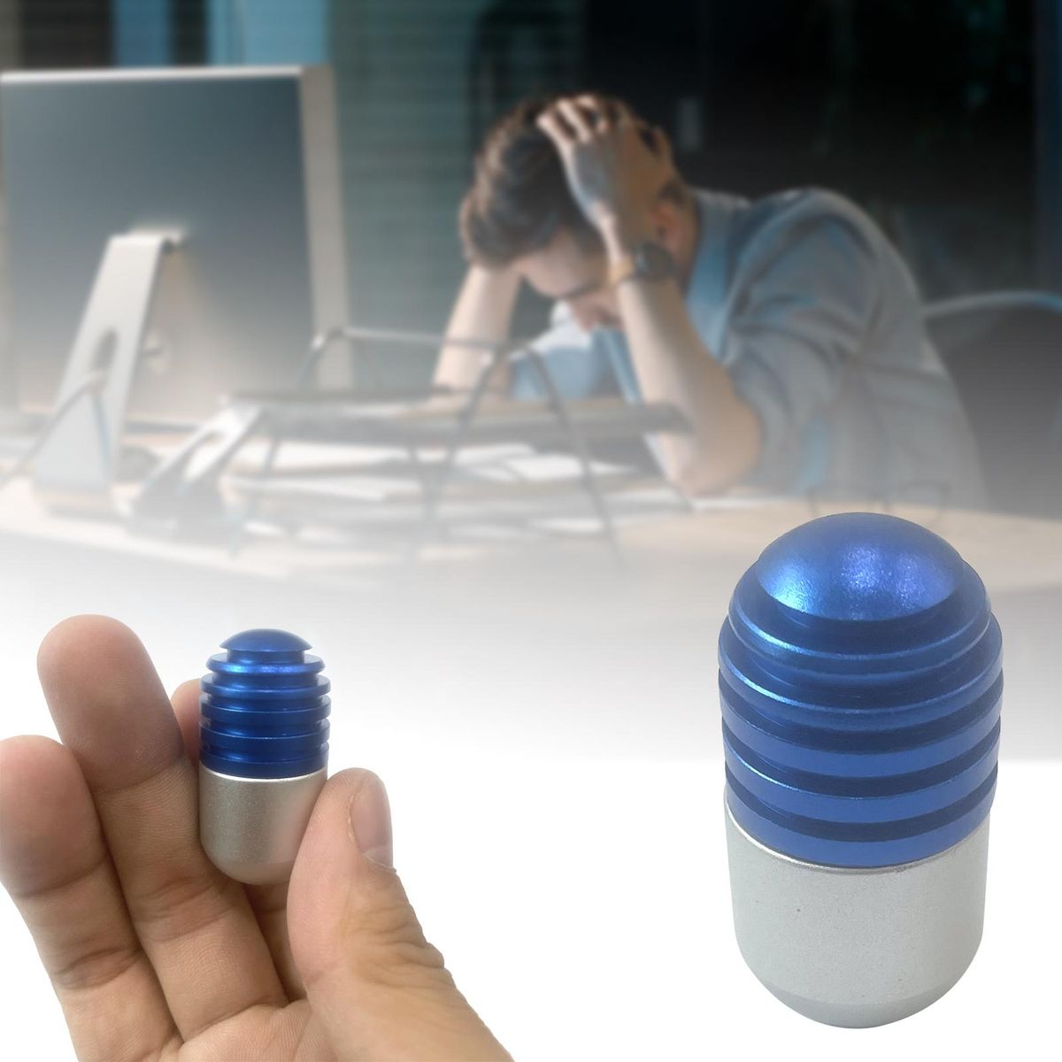 Sensory Toy Flexible EDC Fingertip Toy Blue