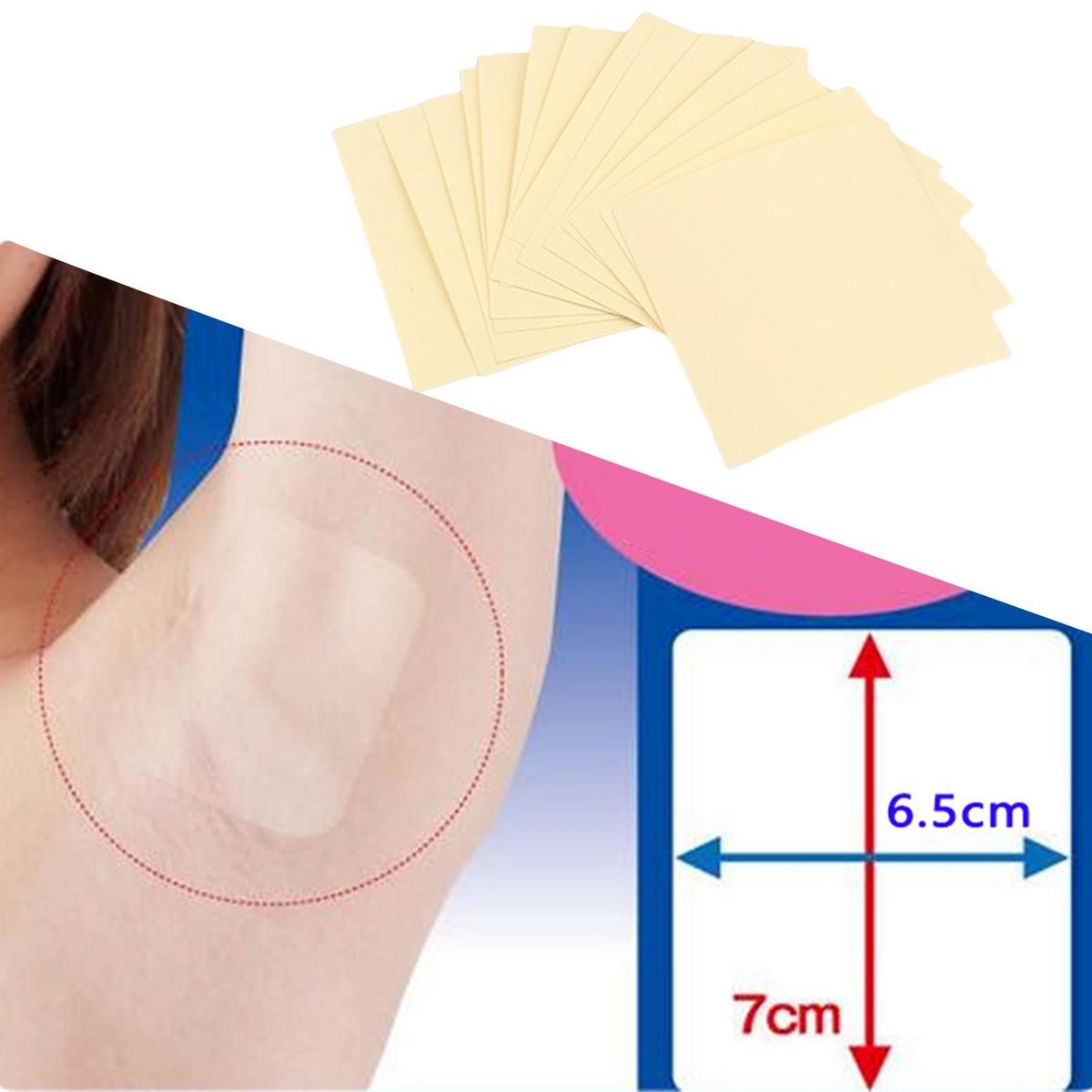 20x Underarm Sweat Pads Protection Invisible Armpit Sheet For Women