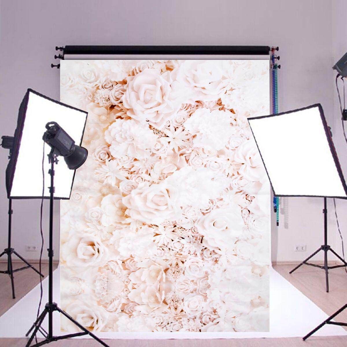 White Rose Flower Baby Vinyl Photography Background Backdrop Photo Studio Props # 90*150cm 90*150cm
