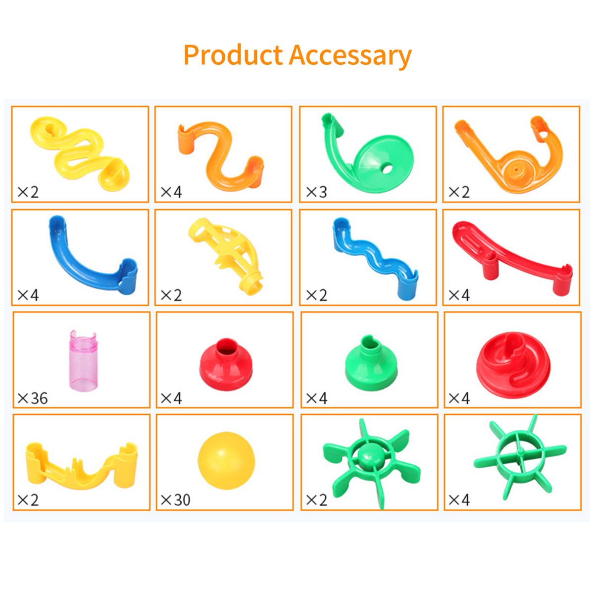 Construction Marble Run Race Track DIY Building Railway 109
