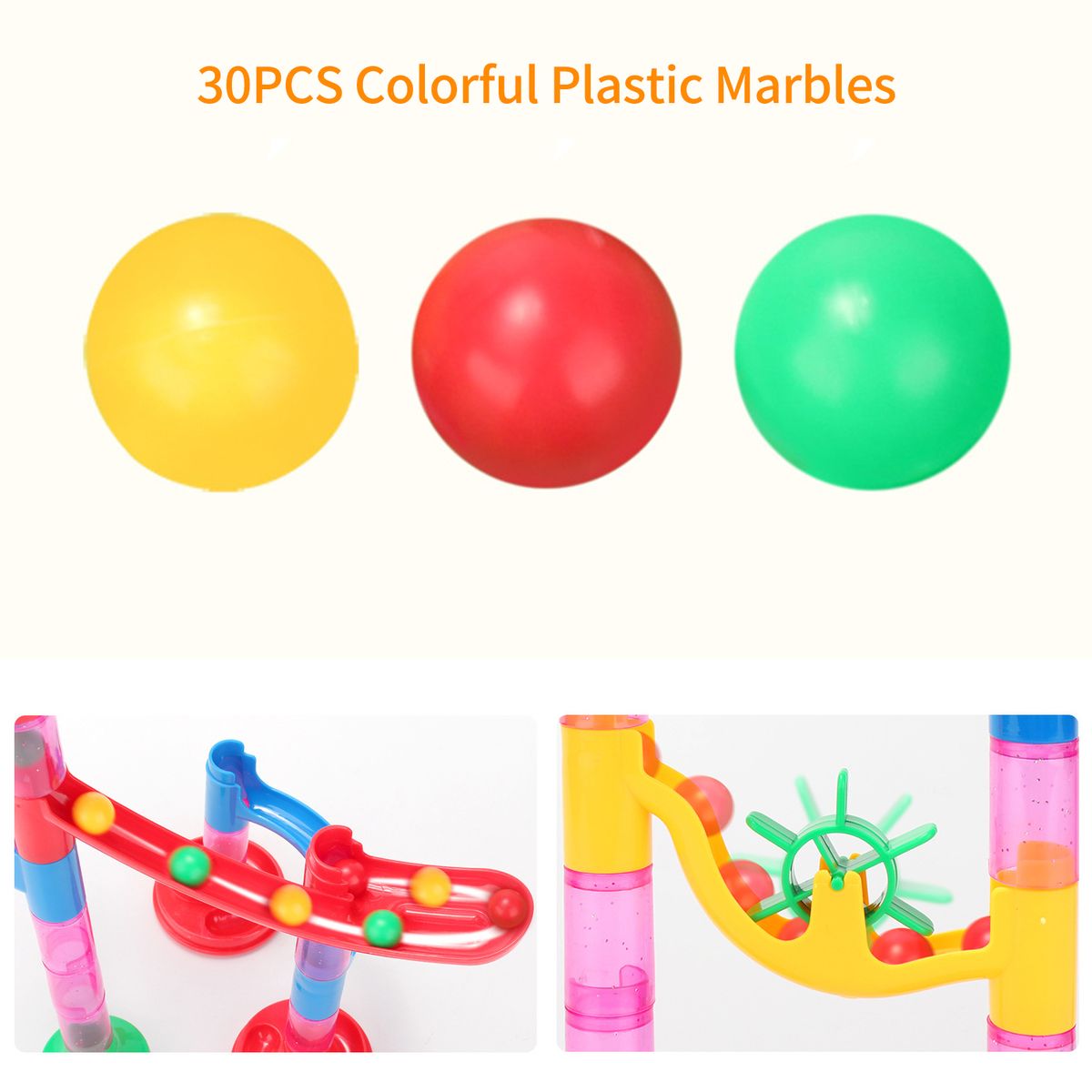 Construction Marble Run Race Track DIY Building Railway 109