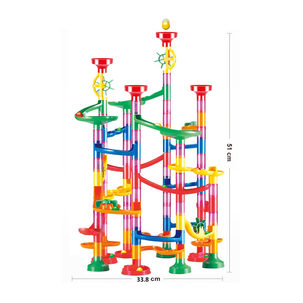Construction Marble Run Race Track DIY Building Railway 109