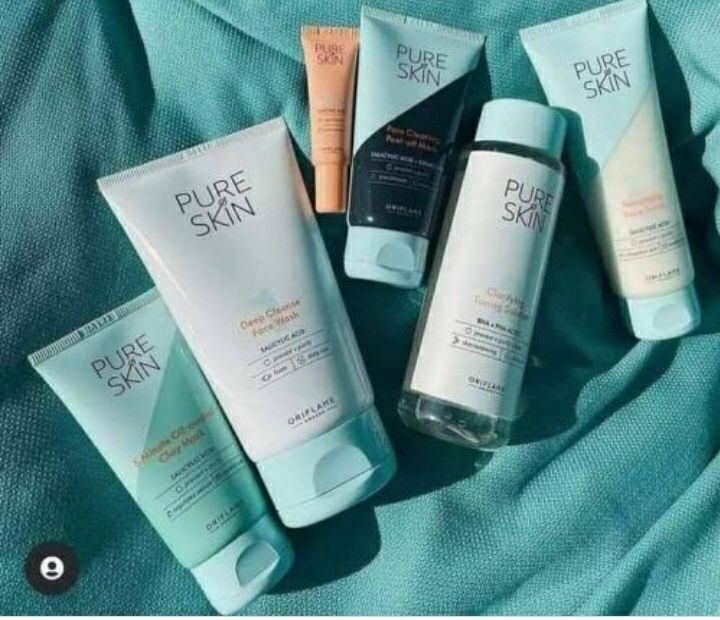 Pure Skin Facial Set ( 5 Minutes Oil Control Clay Mask, Pore Clearing Peel Off Mask, Smoothening Face Scrub, Clarifying Toning Solution, Mattifying Mattifying And Cooling Face Lotion, S.o.s Blemish Gel. )