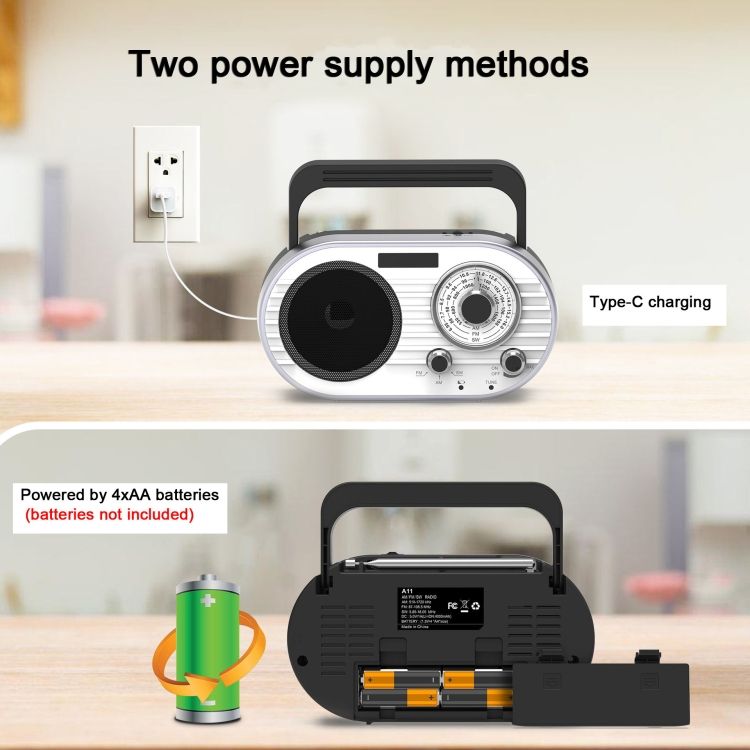 FM/AM/SW Multi-band Radio Rechargeable Music Player