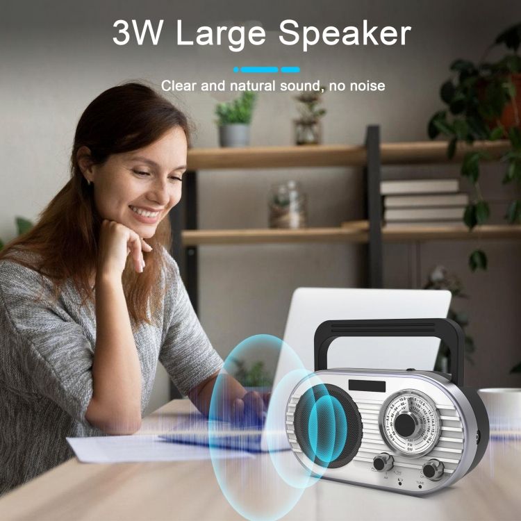 FM/AM/SW Multi-band Radio Rechargeable Music Player
