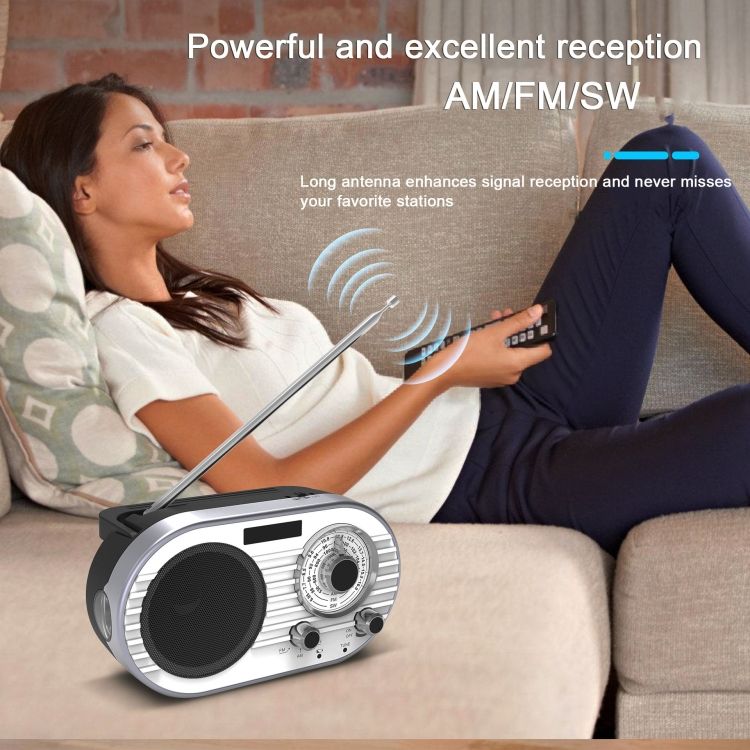 FM/AM/SW Multi-band Radio Rechargeable Music Player