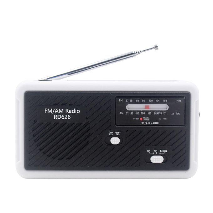 4Way Powered Emergency Radio Solar Crank Battery AMFM Alert Radio