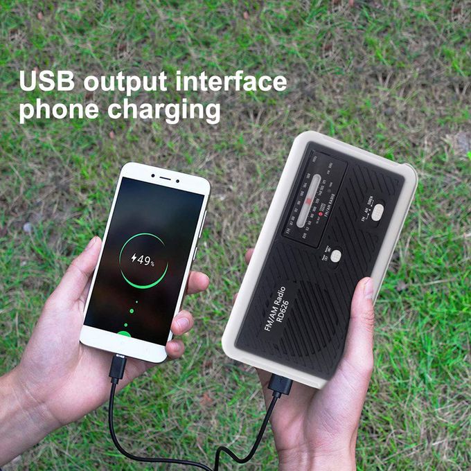 4Way Powered Emergency Radio Solar Crank Battery AMFM Alert Radio