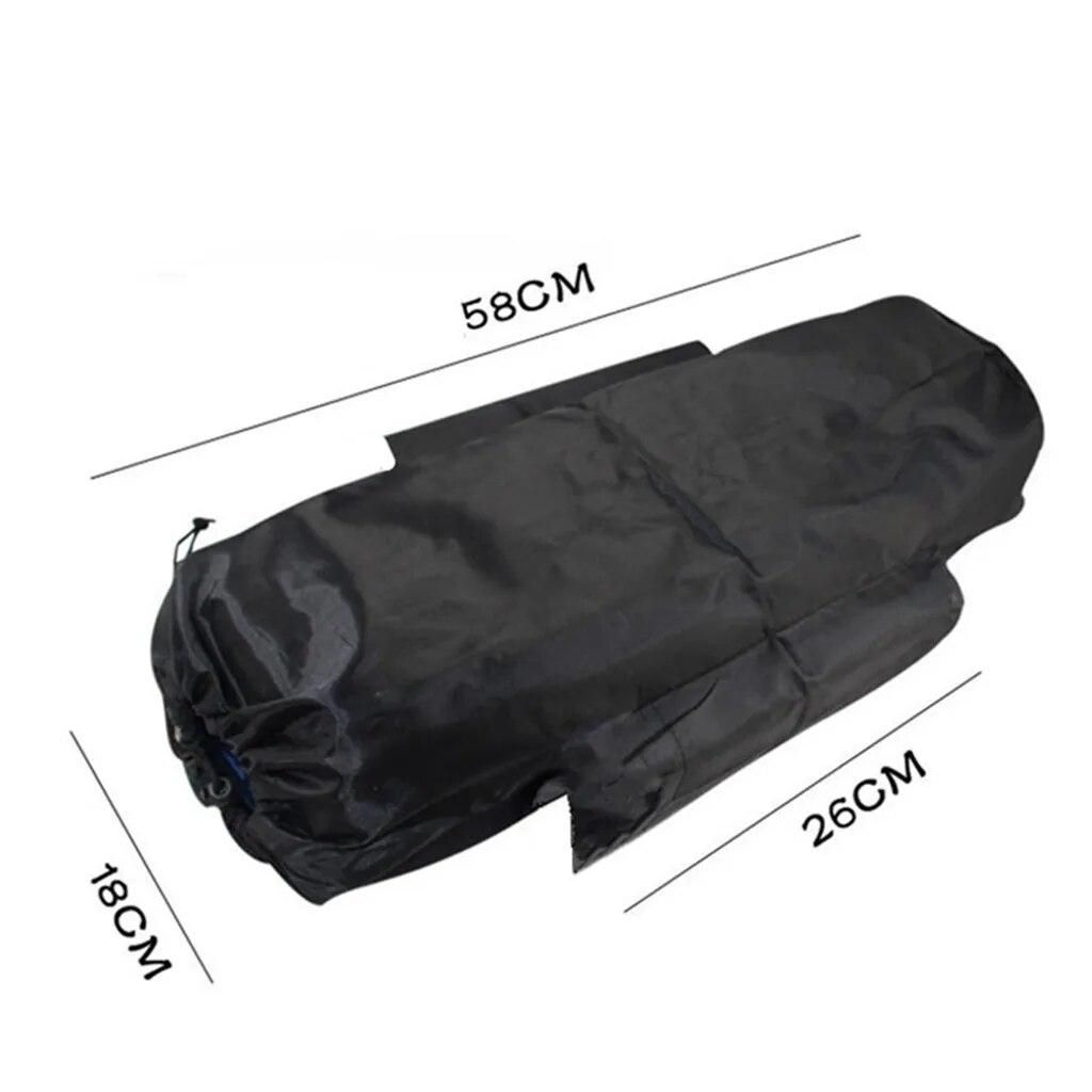 Dustproof Waterproof Drawstring Sack Bag with Side Pockets & Strap for Storing Folding Camping Mat Yoga Mat Picnic Mat