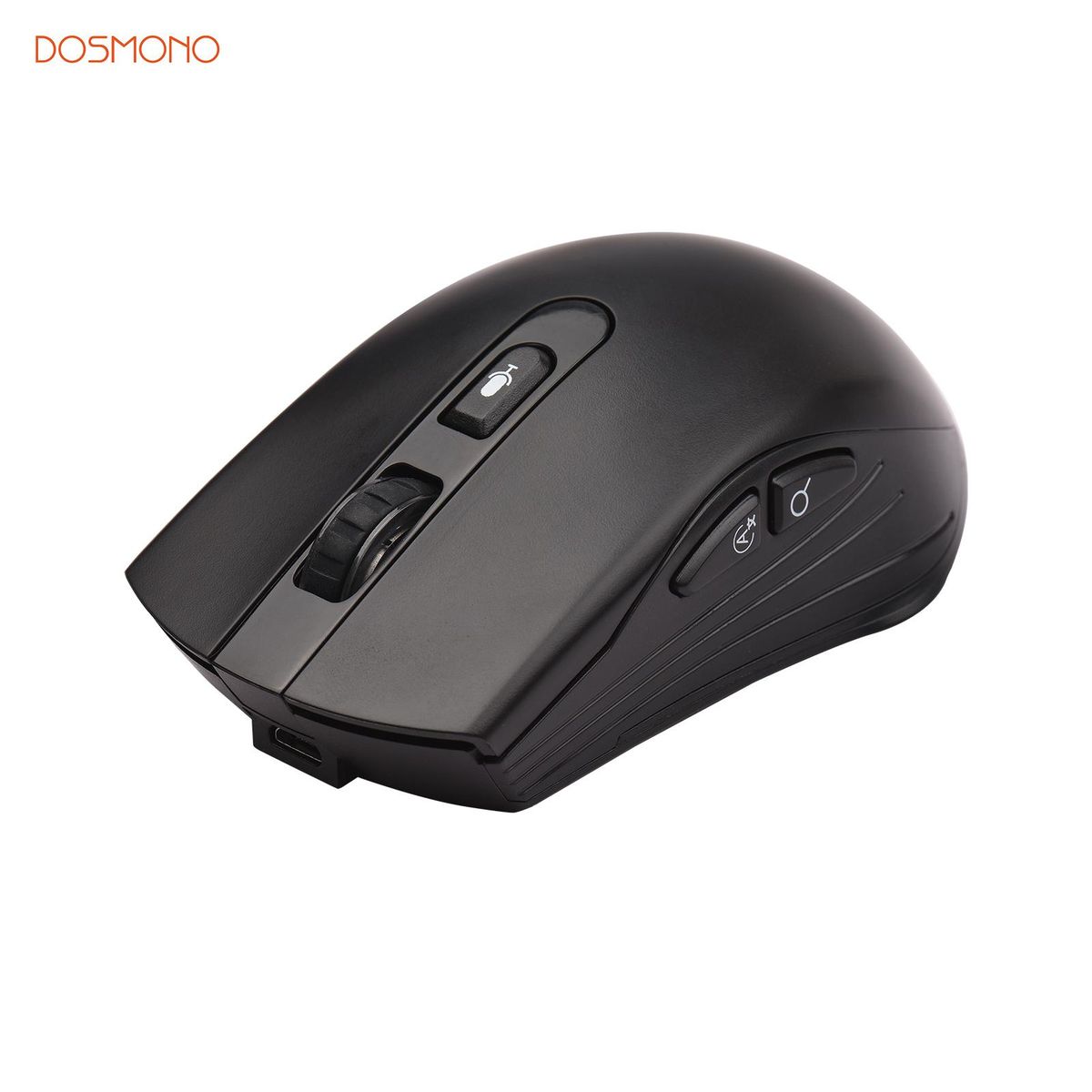 DOSMONO 2.4G Wireless Smart Voice Mouse Translator 6 Buttons for Laptop PC Computer Support Windows Mac System Typing Speech Translation Voice Command Search with USB Receiver for Comercial Business Office Supplies