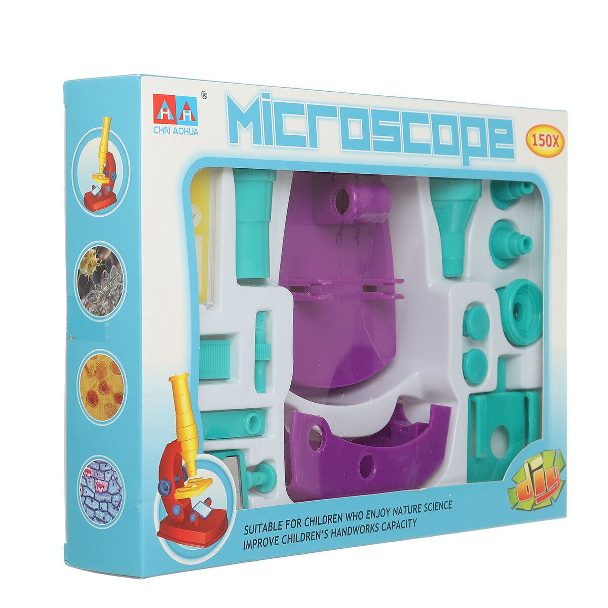 Kids 150X Microscope Educational Toy Science Activity Set Gift