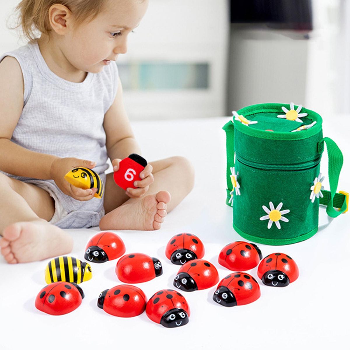 1 Set Learning Game Toy Wood Invertebrate Math Toy
