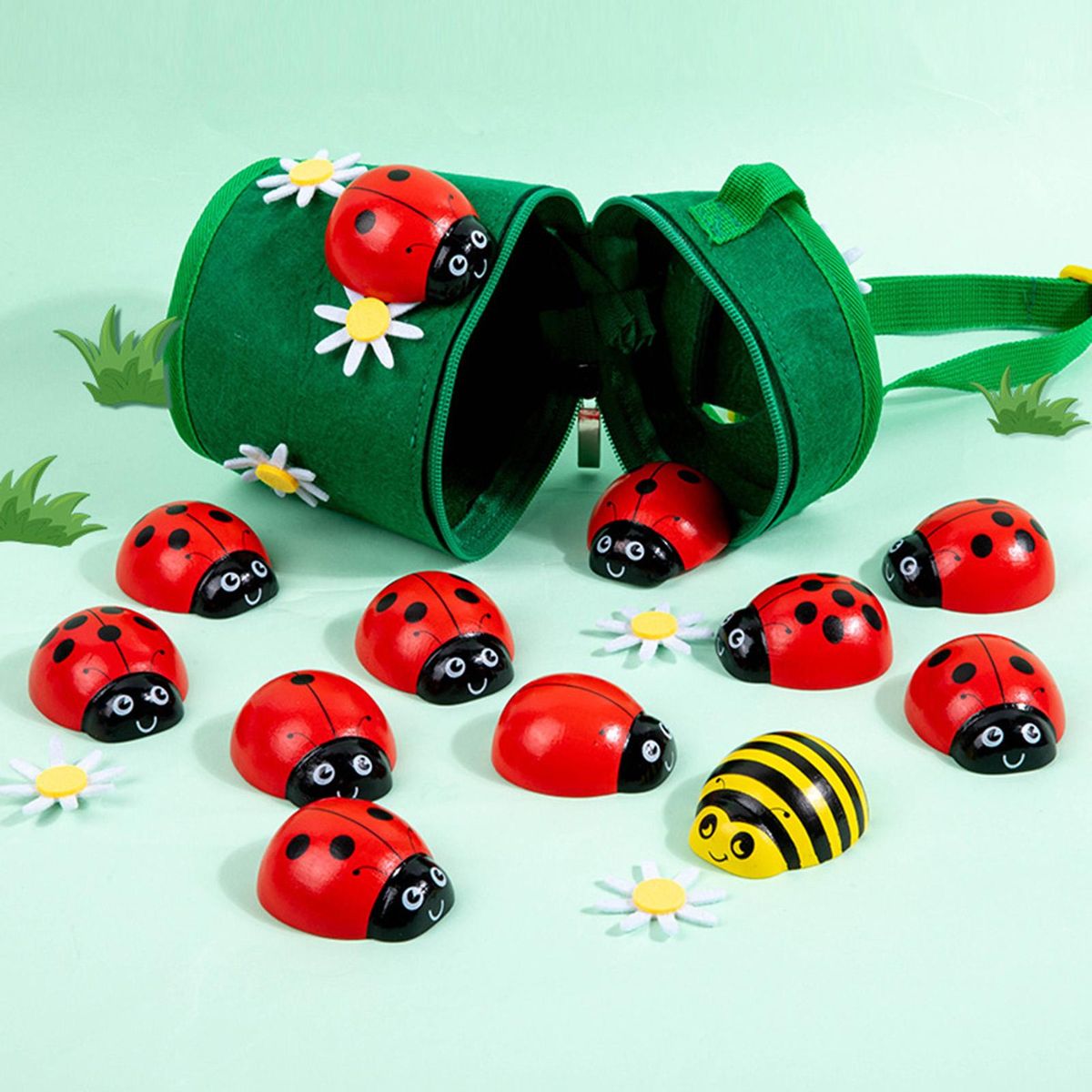 1 Set Learning Game Toy Wood Invertebrate Math Toy