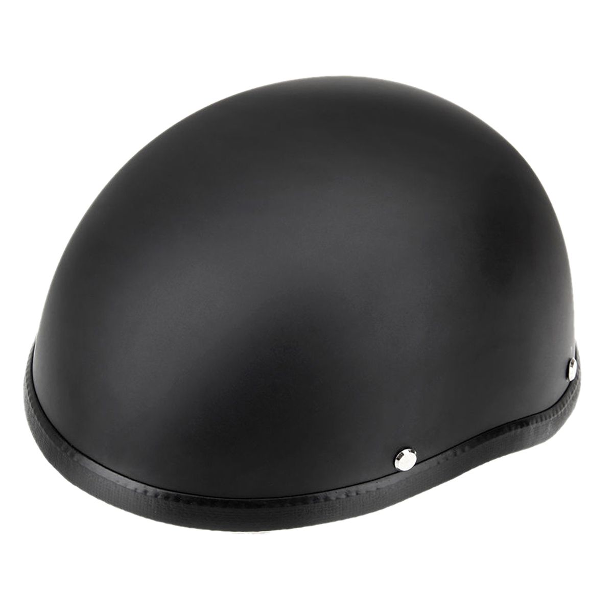 Motorcycle Half Open Face Helmet Matt Black Protection Shell