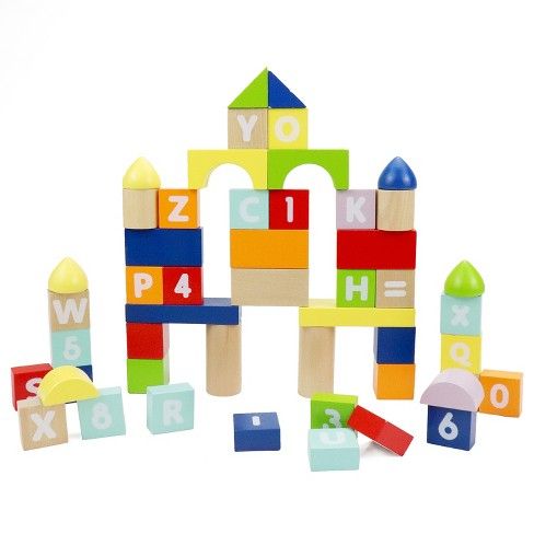 Count And Spell Block Set, 50-Pieces