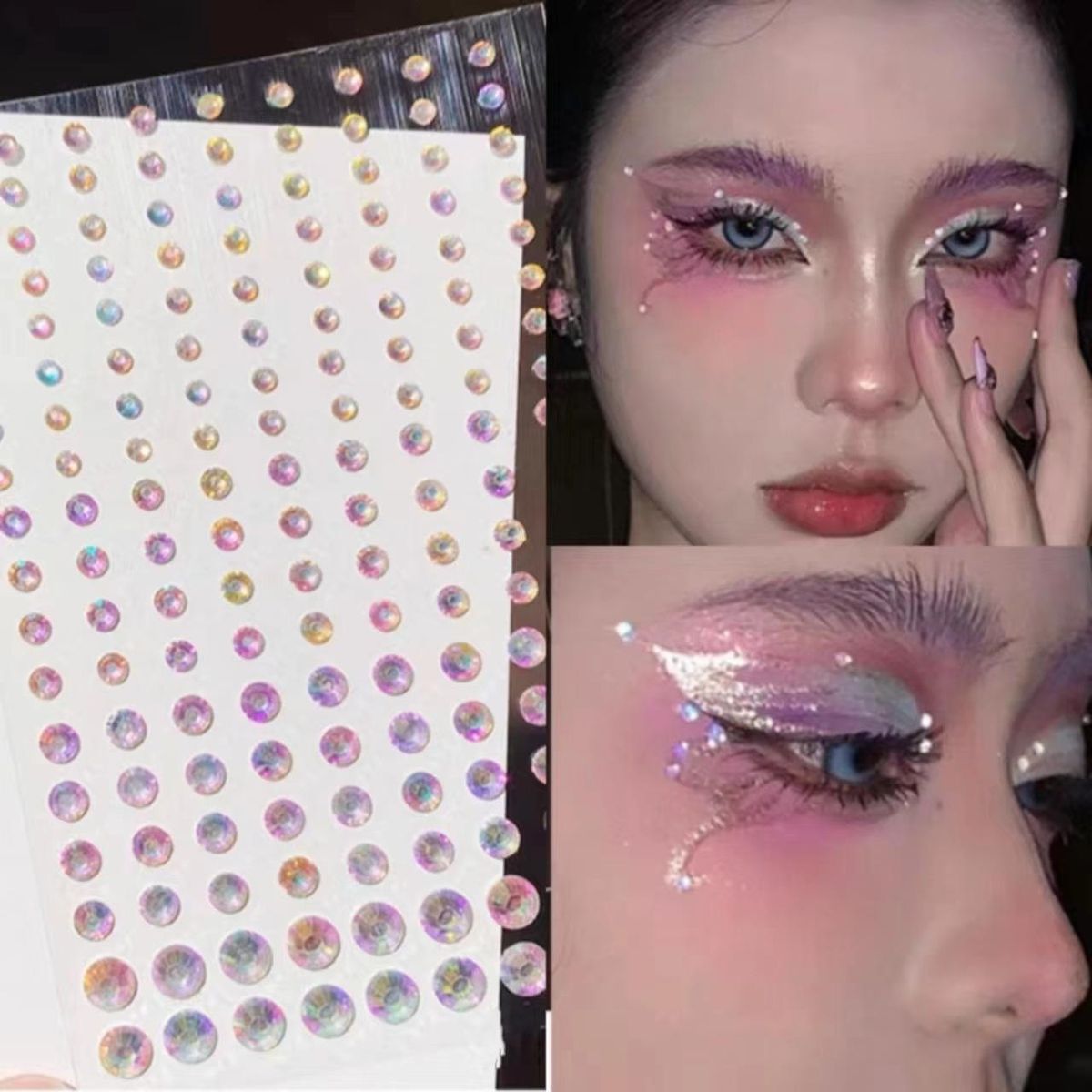Shiny Diamond in the Debris Face Light Diamond Eye Makeup Decorative Sticker