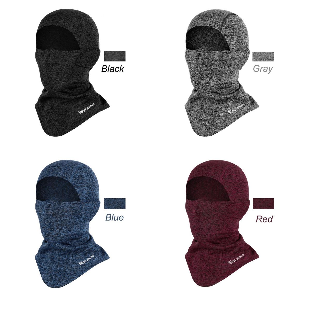 Thermal Face Mask Wind-proof Cycling Neck Warmer Motorcycle Under Helmet Lining Mask Caps Ultimate Thermal Retention Hat  for Running Cycling Skiing & Winter Sports